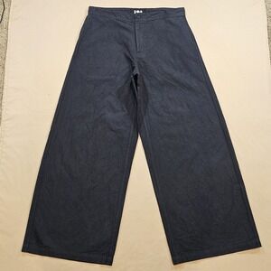 LABO.ART Wide Leg Black Womens M Pants Boho Chic Cotton Blend